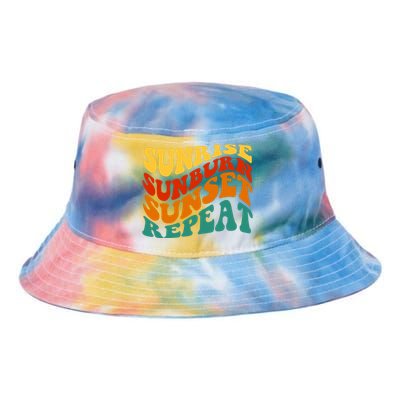 Sunrise Sunburn Sunset Repeat Retro Summer Tie Dye Newport Bucket Hat