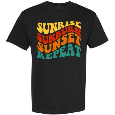 Sunrise Sunburn Sunset Repeat Retro Summer Garment-Dyed Heavyweight T-Shirt