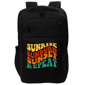 Sunrise Sunburn Sunset Repeat Retro Summer Impact Tech Backpack