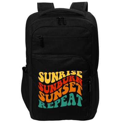 Sunrise Sunburn Sunset Repeat Retro Summer Impact Tech Backpack
