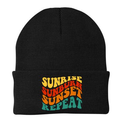 Sunrise Sunburn Sunset Repeat Retro Summer Beanie