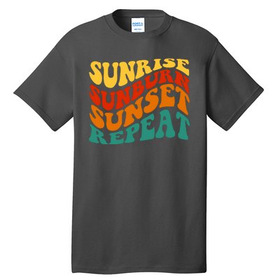 Sunrise Sunburn Sunset Repeat Retro Summer Tall T-Shirt