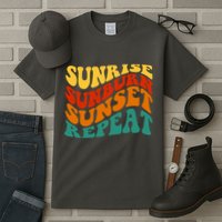 Sunrise Sunburn Sunset Repeat Retro Summer Tall T-Shirt