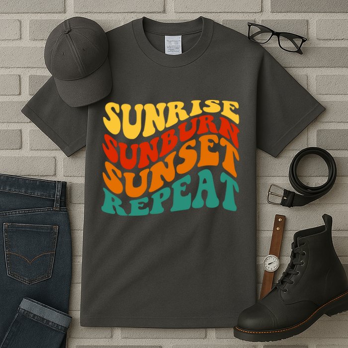 Sunrise Sunburn Sunset Repeat Retro Summer Tall T-Shirt