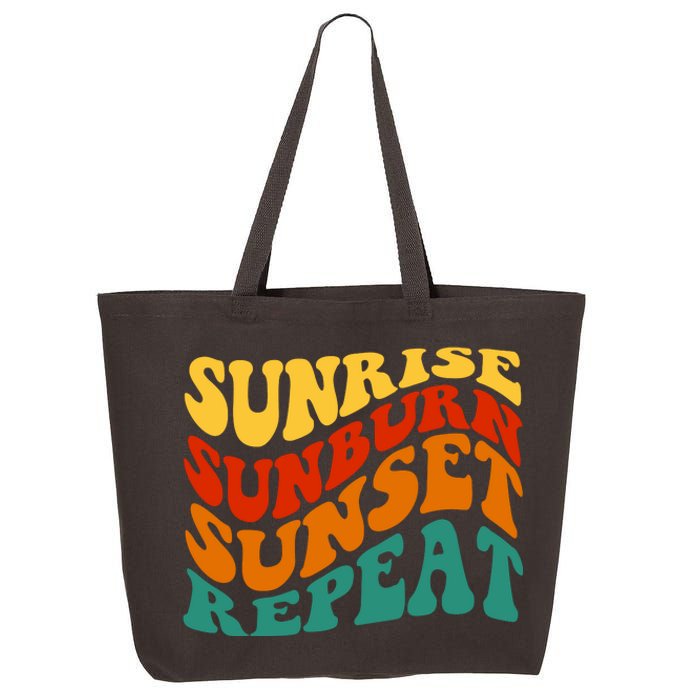 Sunrise Sunburn Sunset Repeat Retro Summer 25L Jumbo Tote