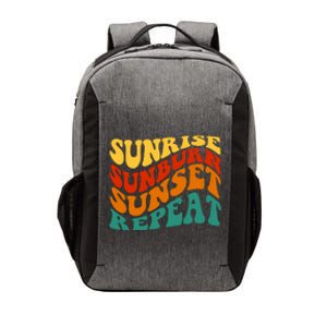 Sunrise Sunburn Sunset Repeat Retro Summer Vector Backpack