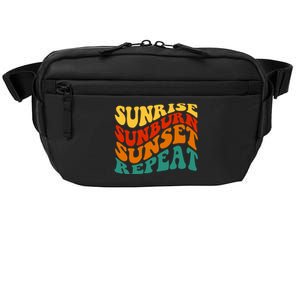 Sunrise Sunburn Sunset Repeat Retro Summer Crossbody Pack