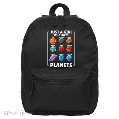 Solar Star System Space Science Just A Girl Who Loves Planet 16 in Basic Backpack