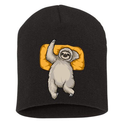 Sleepy Sloth Short Acrylic Beanie