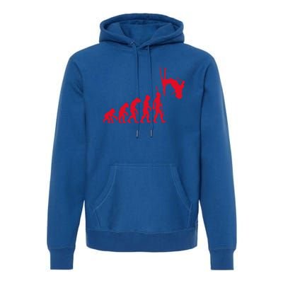 Skiing Skiing Skiers Winter Sports Evolution Gift Premium Hoodie