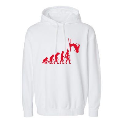 Skiing Skiing Skiers Winter Sports Evolution Gift Garment-Dyed Fleece Hoodie