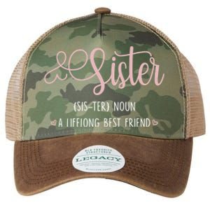 Sister Sibling Sister Definition A Lifelong Best Friend Cute Gift Legacy Tie Dye Trucker Hat