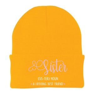 Sister Sibling Sister Definition A Lifelong Best Friend Cute Gift Knit Cap Winter Beanie