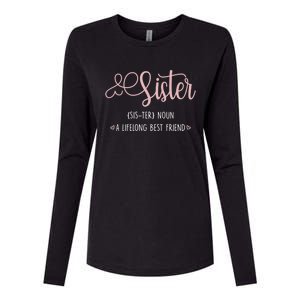 Sister Sibling Sister Definition A Lifelong Best Friend Cute Gift Womens Cotton Relaxed Long Sleeve T-Shirt