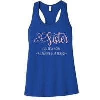 Sister Sibling Sister Definition A Lifelong Best Friend Cute Gift Women's Racerback Tank