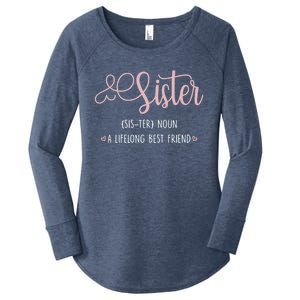 Sister Sibling Sister Definition A Lifelong Best Friend Cute Gift Women's Perfect Tri Tunic Long Sleeve Shirt