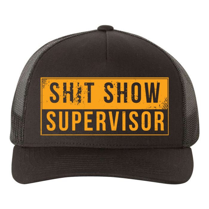 Shit Show Supervisor Funny Vintage Yupoong Adult 5-Panel Trucker Hat