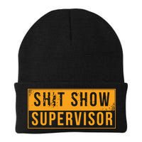 Shit Show Supervisor Funny Vintage Beanie