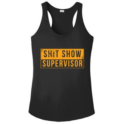 Shit Show Supervisor Funny Vintage Ladies PosiCharge Competitor Racerback Tank