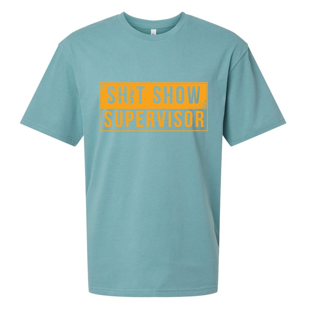 Shit Show Supervisor Funny Vintage Sueded Cloud Jersey T-Shirt