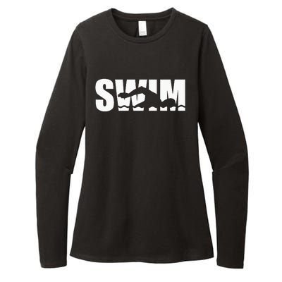 Swim swimmer Womens CVC Long Sleeve Shirt