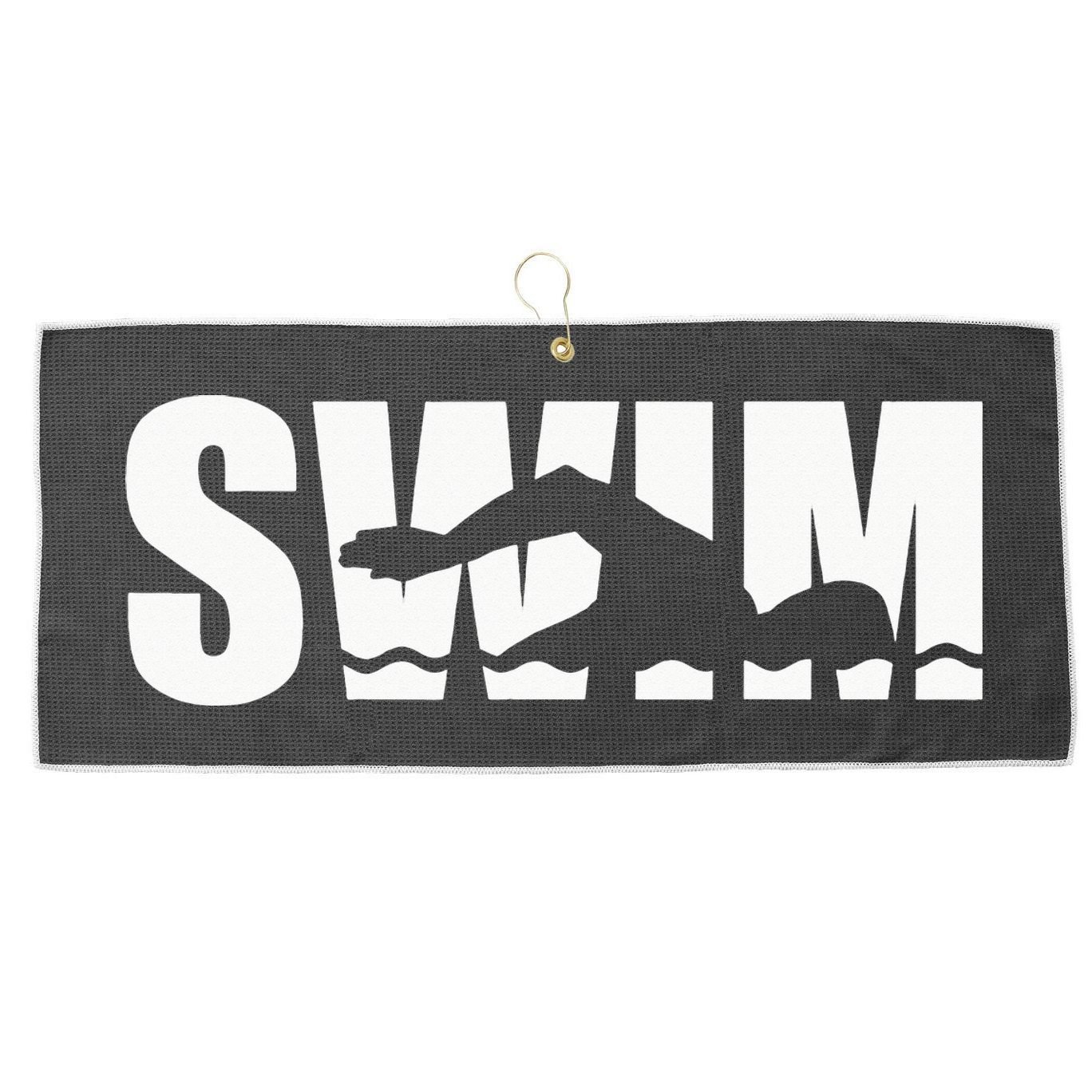 Swim swimmer Large Microfiber Waffle Golf Towel