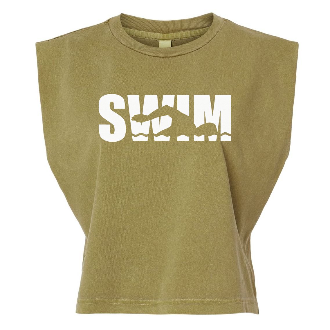 Swim swimmer Garment-Dyed Women's Muscle Tee