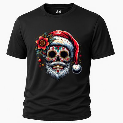 Santa Sugar Skull Mexican Calavera Christmas Performance Shirt