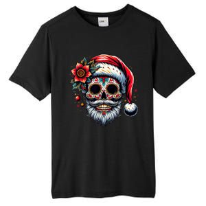 Santa Sugar Skull Mexican Calavera Christmas Tall Fusion ChromaSoft Performance T-Shirt