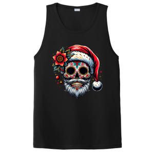 Santa Sugar Skull Mexican Calavera Christmas PosiCharge Competitor Tank