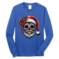 Santa Sugar Skull Mexican Calavera Christmas Long Sleeve Shirt