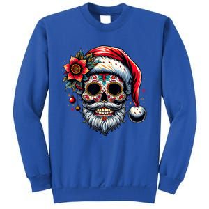 Santa Sugar Skull Mexican Calavera Christmas Sweatshirt