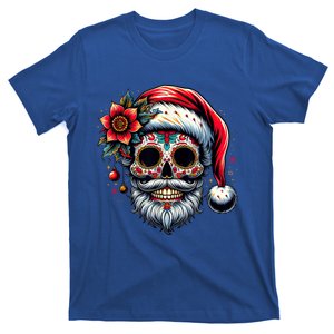 Santa Sugar Skull Mexican Calavera Christmas T-Shirt