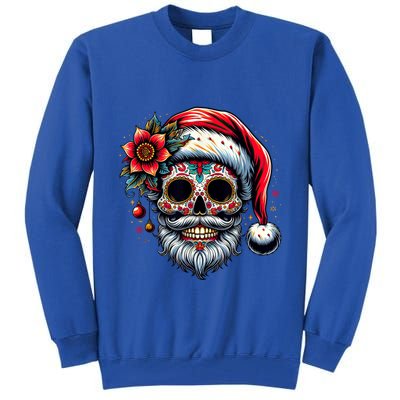 Santa Sugar Skull Mexican Calavera Christmas Tall Sweatshirt