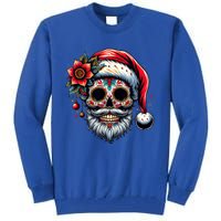 Santa Sugar Skull Mexican Calavera Christmas Tall Sweatshirt