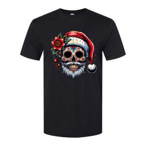 Santa Sugar Skull Mexican Calavera Christmas Softstyle CVC T-Shirt