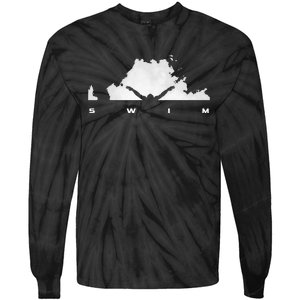 Swim Swimmer Swimming Tie-Dye Long Sleeve Shirt