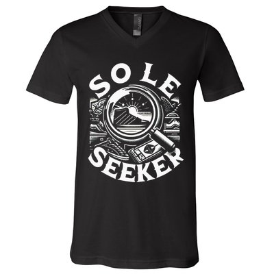 Sole Seeker Shoe Collector Sneakerhead V-Neck T-Shirt
