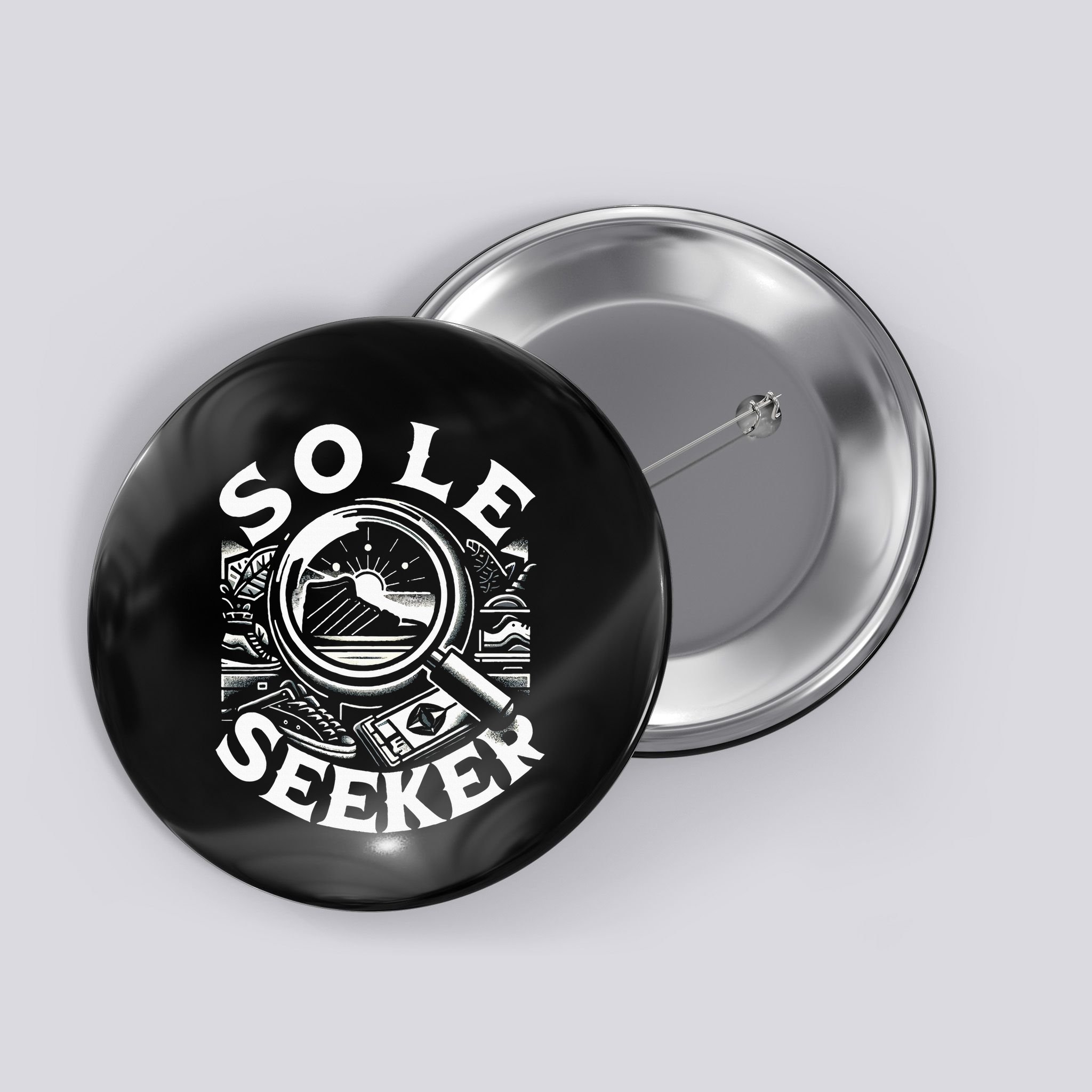Sole Seeker Shoe Collector Sneakerhead Button
