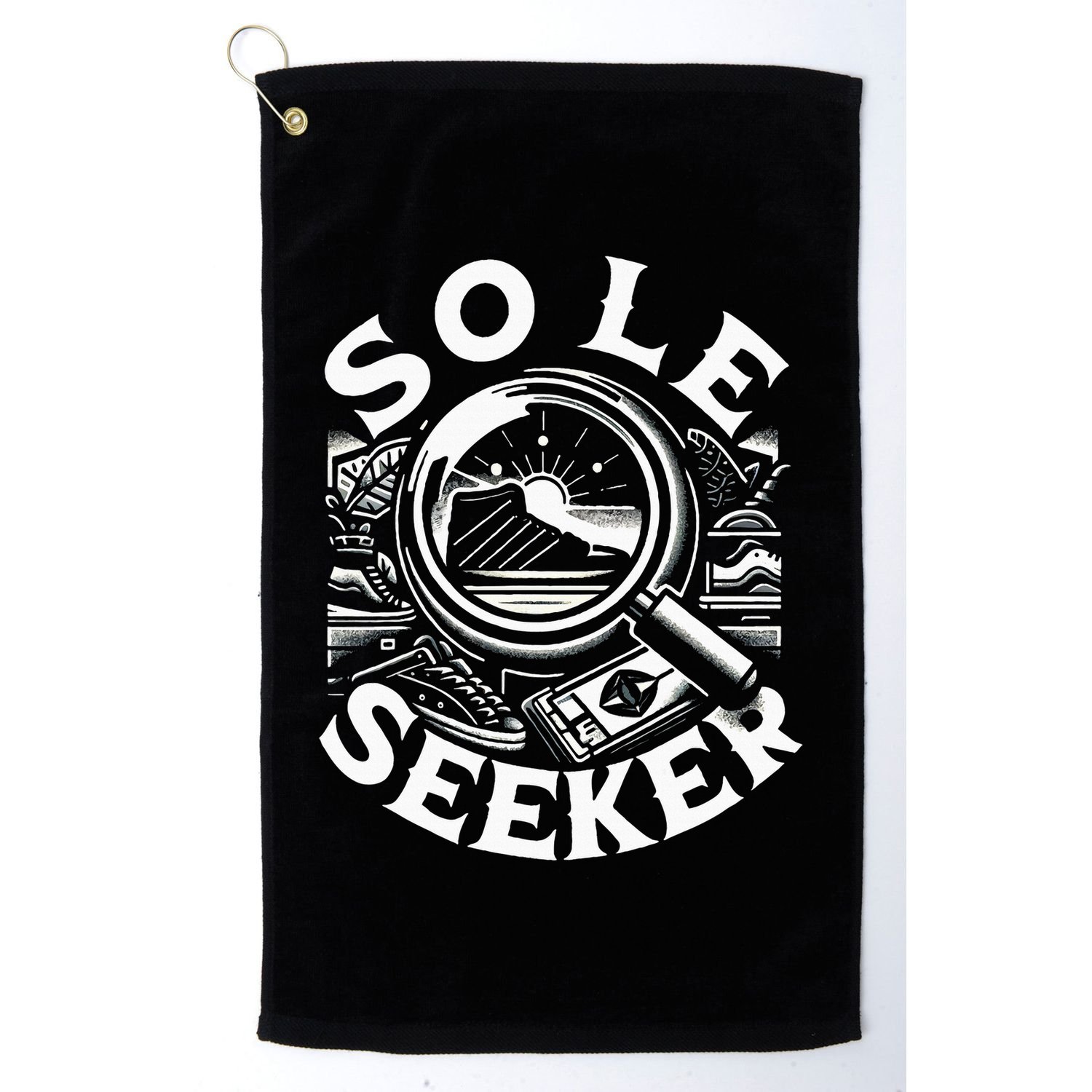 Sole Seeker Shoe Collector Sneakerhead Golf Towel