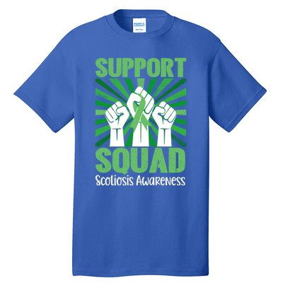 Scoliosis Support Squad Family Scoliosis Awareness Month Gift Tall T-Shirt