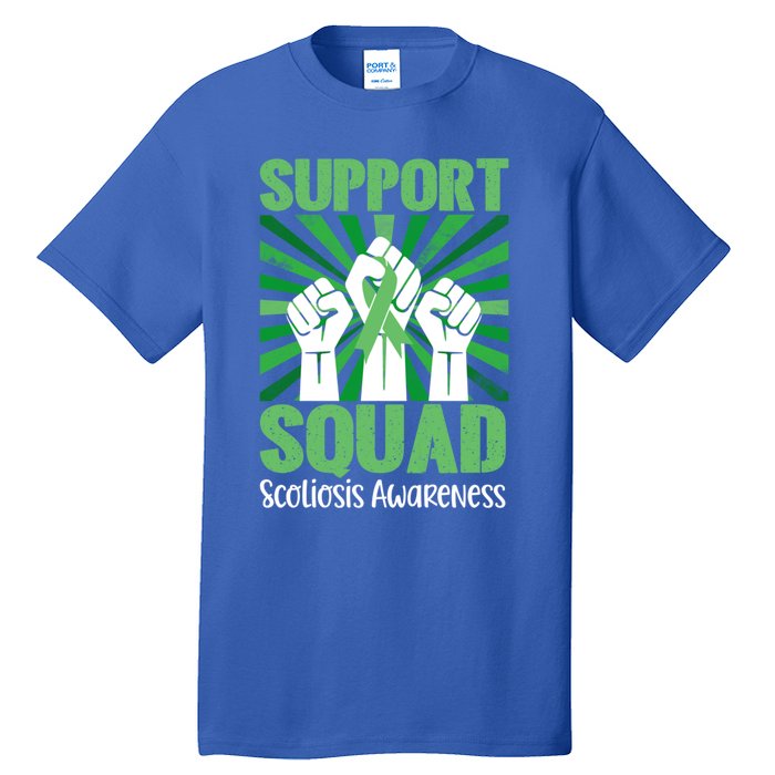 Scoliosis Support Squad Family Scoliosis Awareness Month Gift Tall T-Shirt