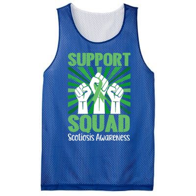 Scoliosis Support Squad Family Scoliosis Awareness Month Gift Mesh Reversible Basketball Jersey Tank