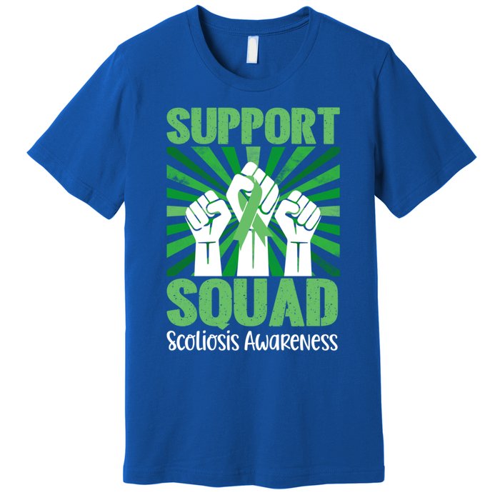 Scoliosis Support Squad Family Scoliosis Awareness Month Gift Premium T-Shirt