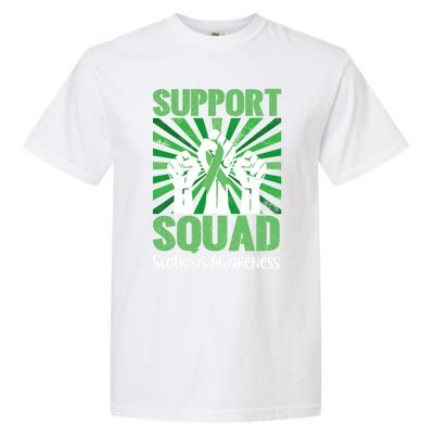 Scoliosis Support Squad Family Scoliosis Awareness Month Gift Garment-Dyed Heavyweight T-Shirt