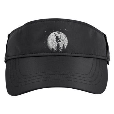 Skater Skateboarder Skateboard Moon Skateboarding Gift Adult Drive Performance Visor