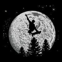 Skater Skateboarder Skateboard Moon Skateboarding Gift 16 in Basic Backpack