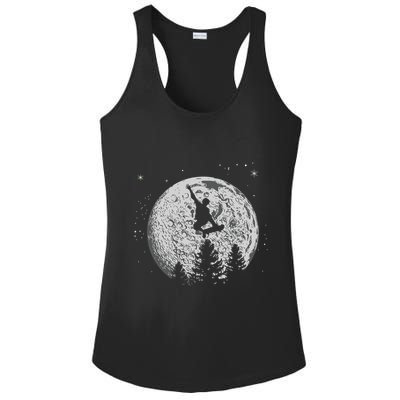 Skater Skateboarder Skateboard Moon Skateboarding Gift Ladies PosiCharge Competitor Racerback Tank