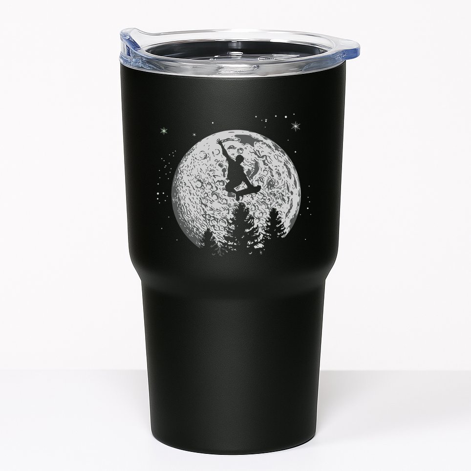 Skater Skateboarder Skateboard Moon Skateboarding Gift Tumbler