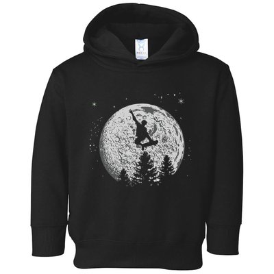 Skater Skateboarder Skateboard Moon Skateboarding Gift Toddler Hoodie